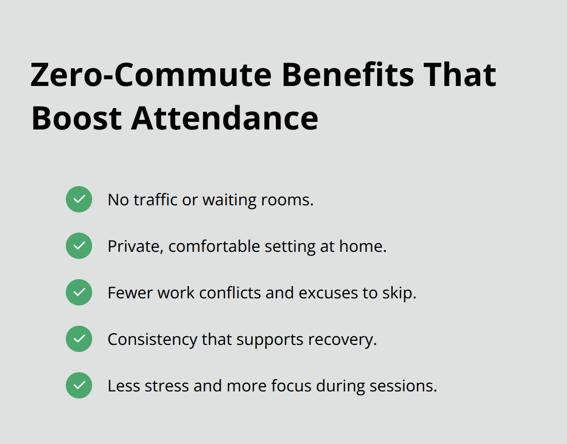 Key benefits of remote evening therapy that reduce friction and improve consistency - Teletherapy evenings for professionals